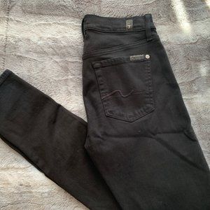 7 For All Mankind Black Denim Jeans Size 27